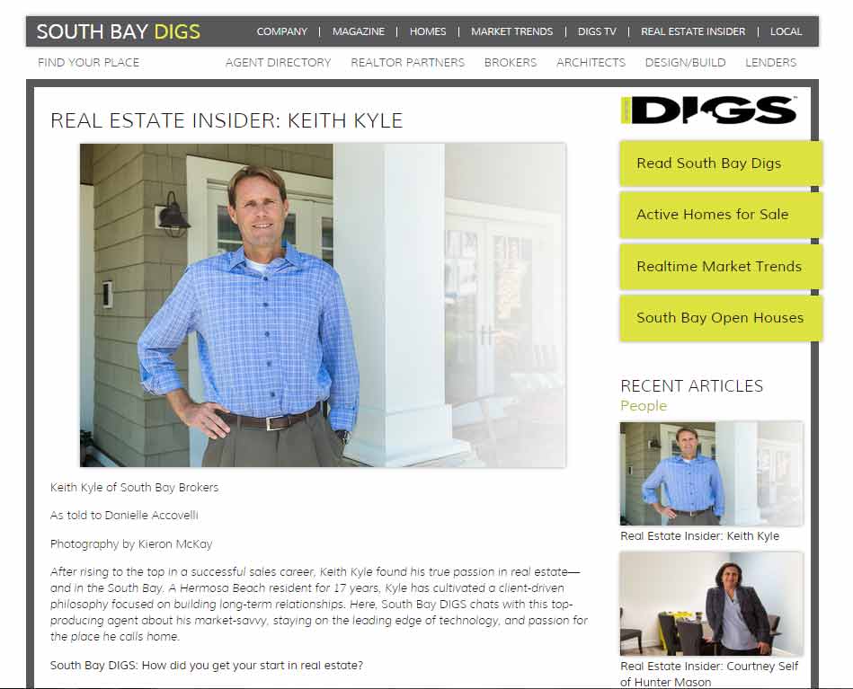 Digs Magazine Real Estate Insider Keith Kyle