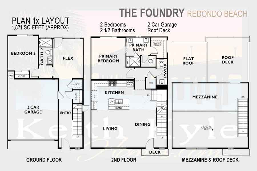 Foundry townhomes Redondo Beach Plan 1x